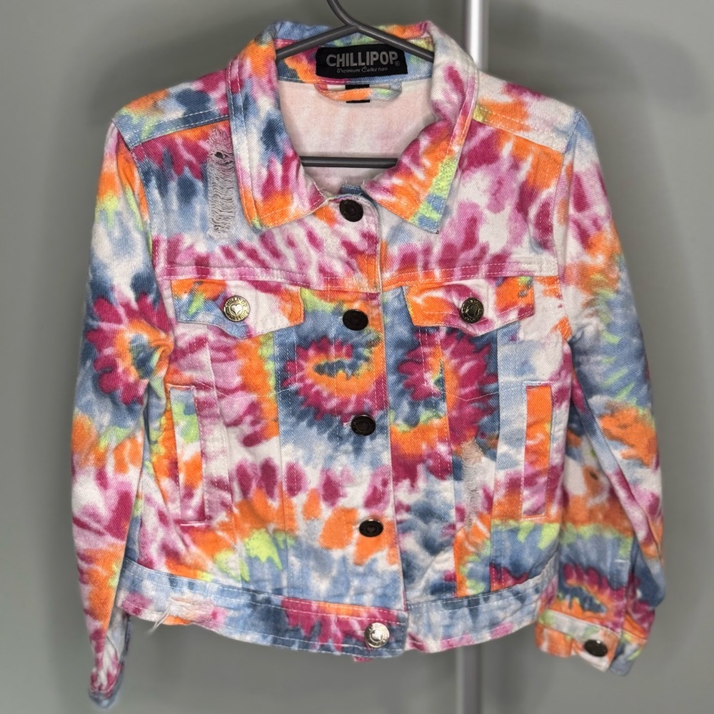 Chillipop, Girls’ Tie-Dye Jean Jacket